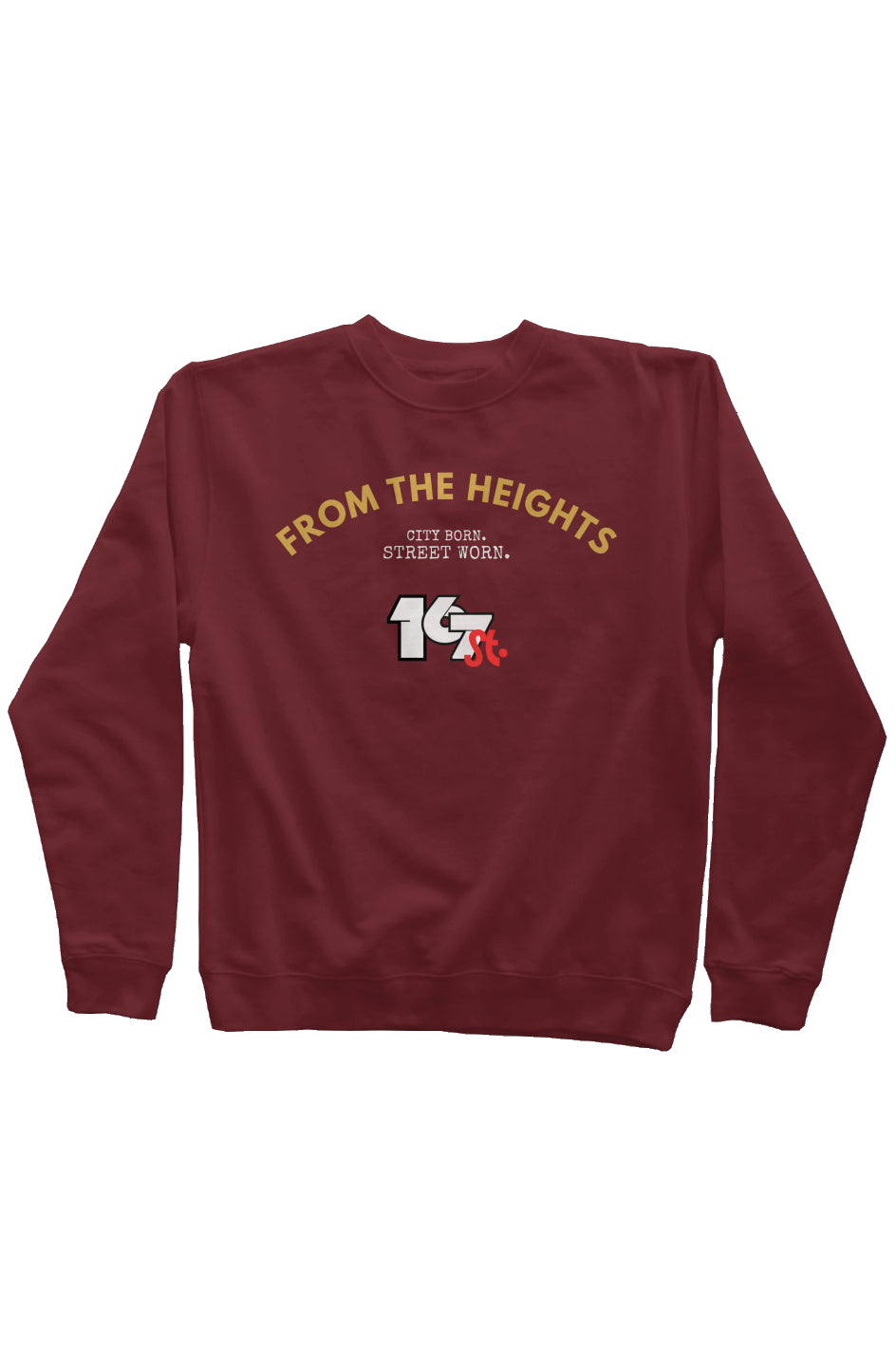 167 Street Midweight Crew - Maroon