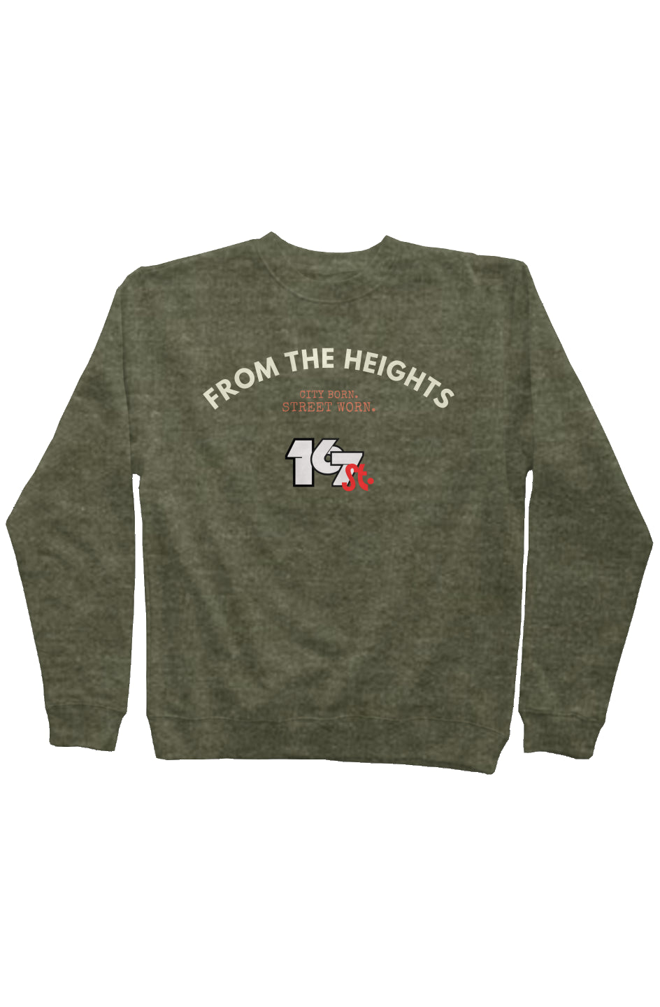 167 Street Midweight Crew - Army Heather