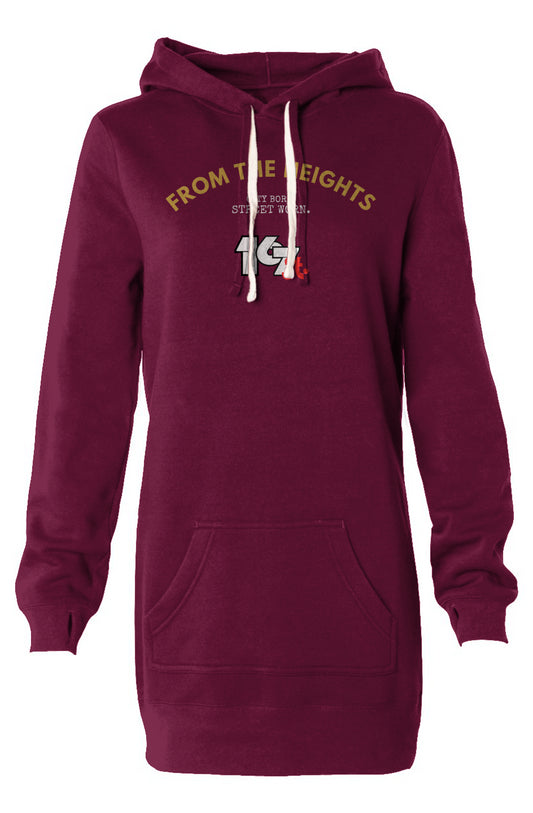 Heights Hoodie Dress - Maroon